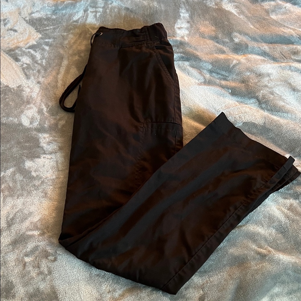 Grey's Anatomy Women Black Scrub Cargo Pants